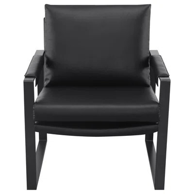 Rosalind Upholstered Track Arm Accent Chair Black | Wayfair North America