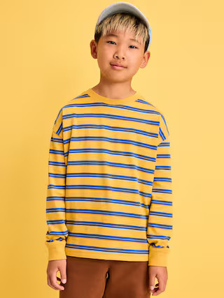 Printed Oversized Long-Sleeve T-Shirt for Boys | Old Navy (US)