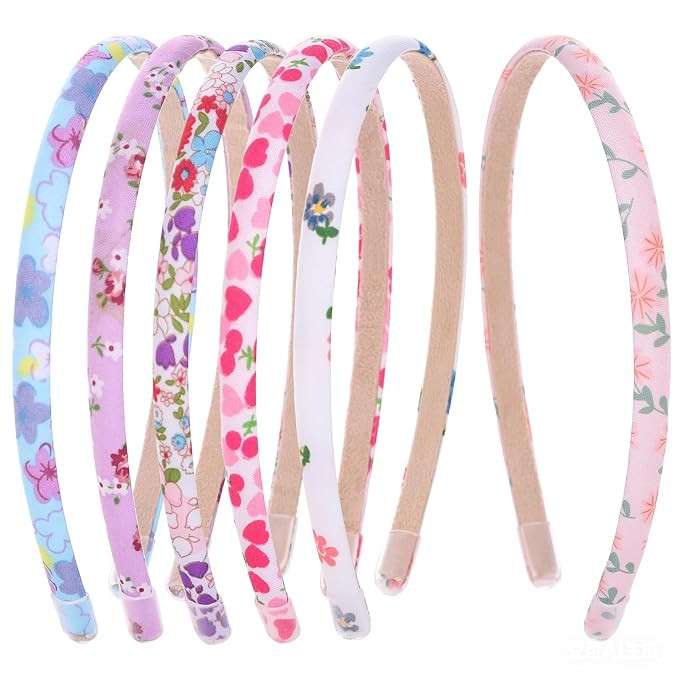 Fishdown Cute Headbands for Girls Thin Head Bands for Kids Upgrade Hairbands for Toddlers Floral ... | Amazon (US)