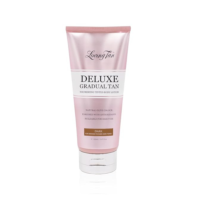 Loving Tan Deluxe Gradual Tan Lotion, Dark- Natural Looking Self Tanner, Professional Strength Su... | Amazon (US)