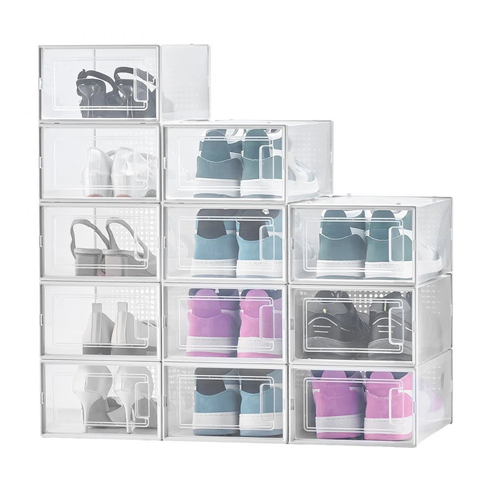 Shoe Storage Boxes Stackable Shoe Storage Organizers US Size 11 (Set of 12) | Wayfair North America