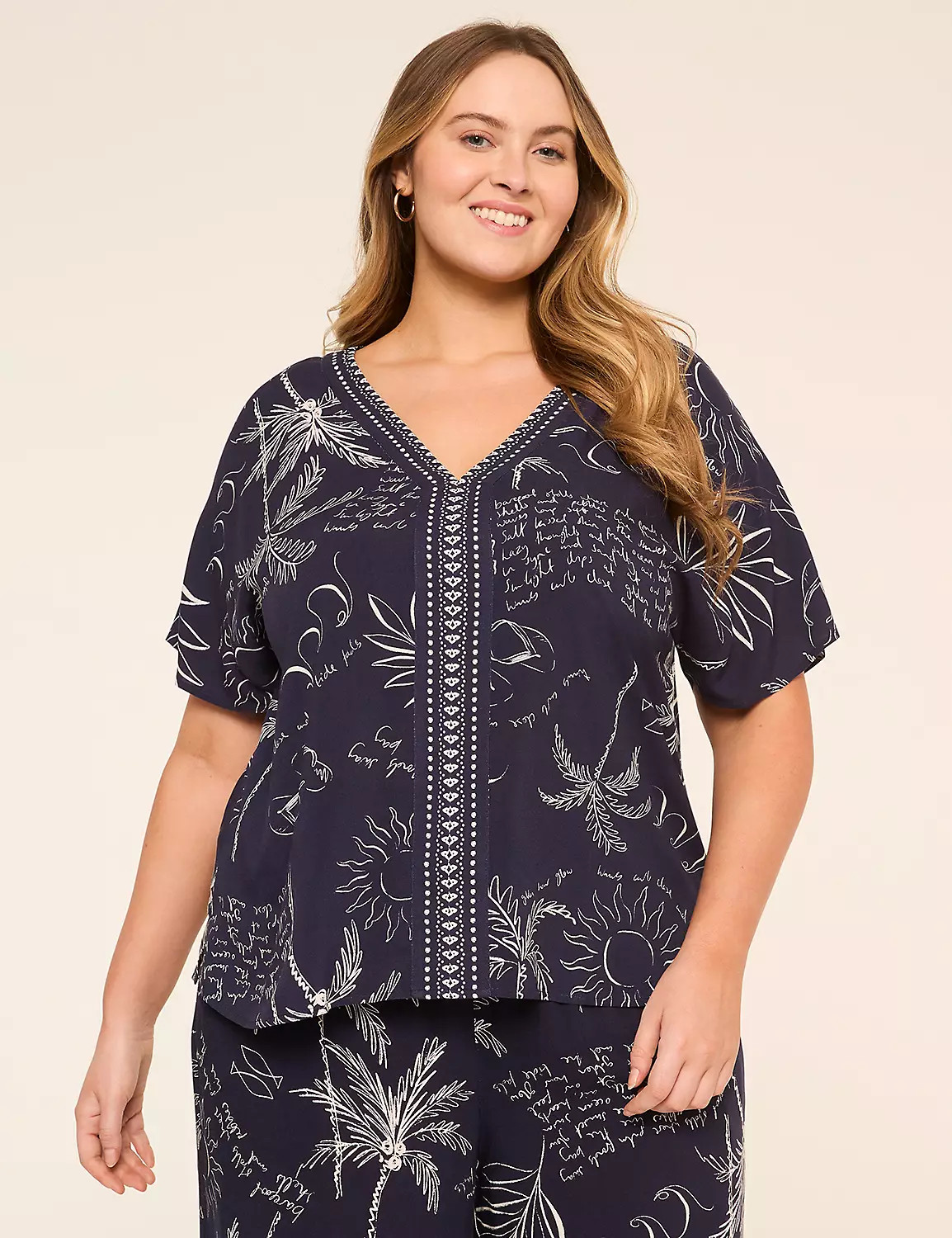 Dolman-Sleeve V-Neck Top | Lane Bryant (US)
