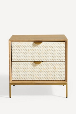Pisces Bone Inlay & Oak Nightstand | Anthropologie (US)