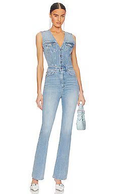 Lovers and Friends Renata Denim Jumpsuit in Portola from Revolve.com | Revolve Clothing (Global)