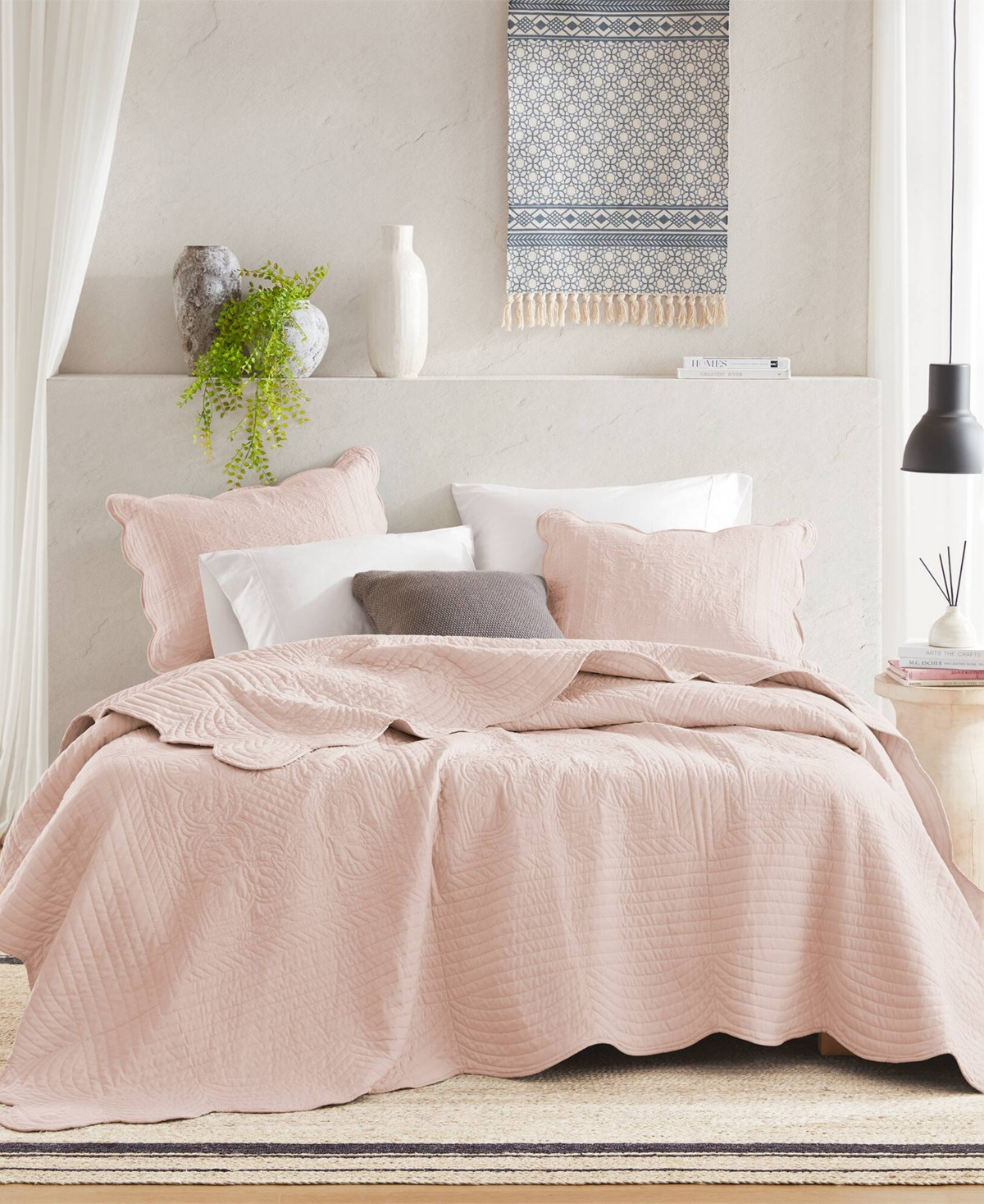 Madison Park Tuscany 3-Pc. Quilt Set, King/California King - Blush | Macy's