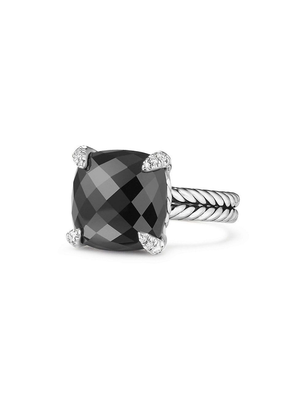 Women's Châtelaine Ring with Gemstone & Diamonds/14mm - Black Onyx - Size 6 | Saks Fifth Avenue