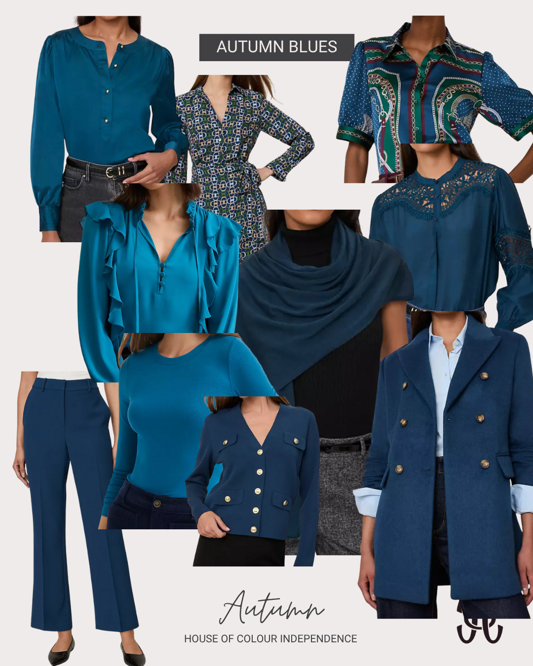 Blues can sometimes be hard to find for House of Colour Autumn clients, but it is worth the search. These are all gorgeous examples. #hocautumn  

 #LTKStyleTip