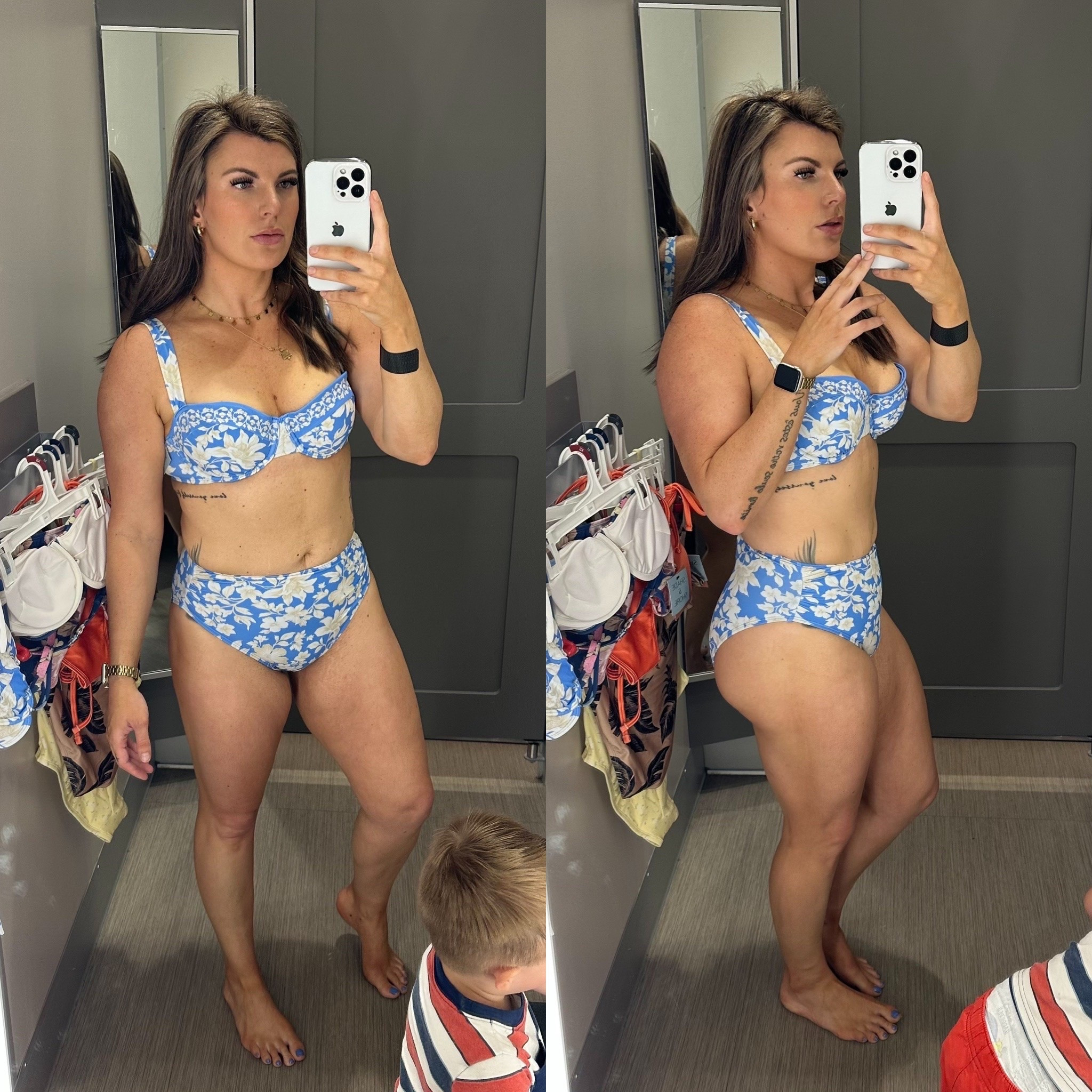 Target Swim try on featuring my feral toddler 😆💙

Target bikini women, blue floral bikini, Target swimwear finds, high waisted bikini women, supportive bikini top, underwire bikini Target, affordable swimsuits women, feminine swimwear aesthetic, beach vacation swimsuit, coastal grandmother aesthetic, resort wear women, floral bikini set, flattering women’s bikini, tropical vacation outfit, poolside outfit ideas, trendy swimsuits 2026, blue and white bikini, classy swimwear women, affordable Target fashion, vacation ready swimwear

#LTKSeasonal #LTKMidsize #LTKSwim