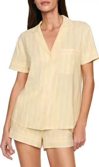 Nautico Stripe Short Sleeve Shirt & Shorts Pajamas | Nordstrom