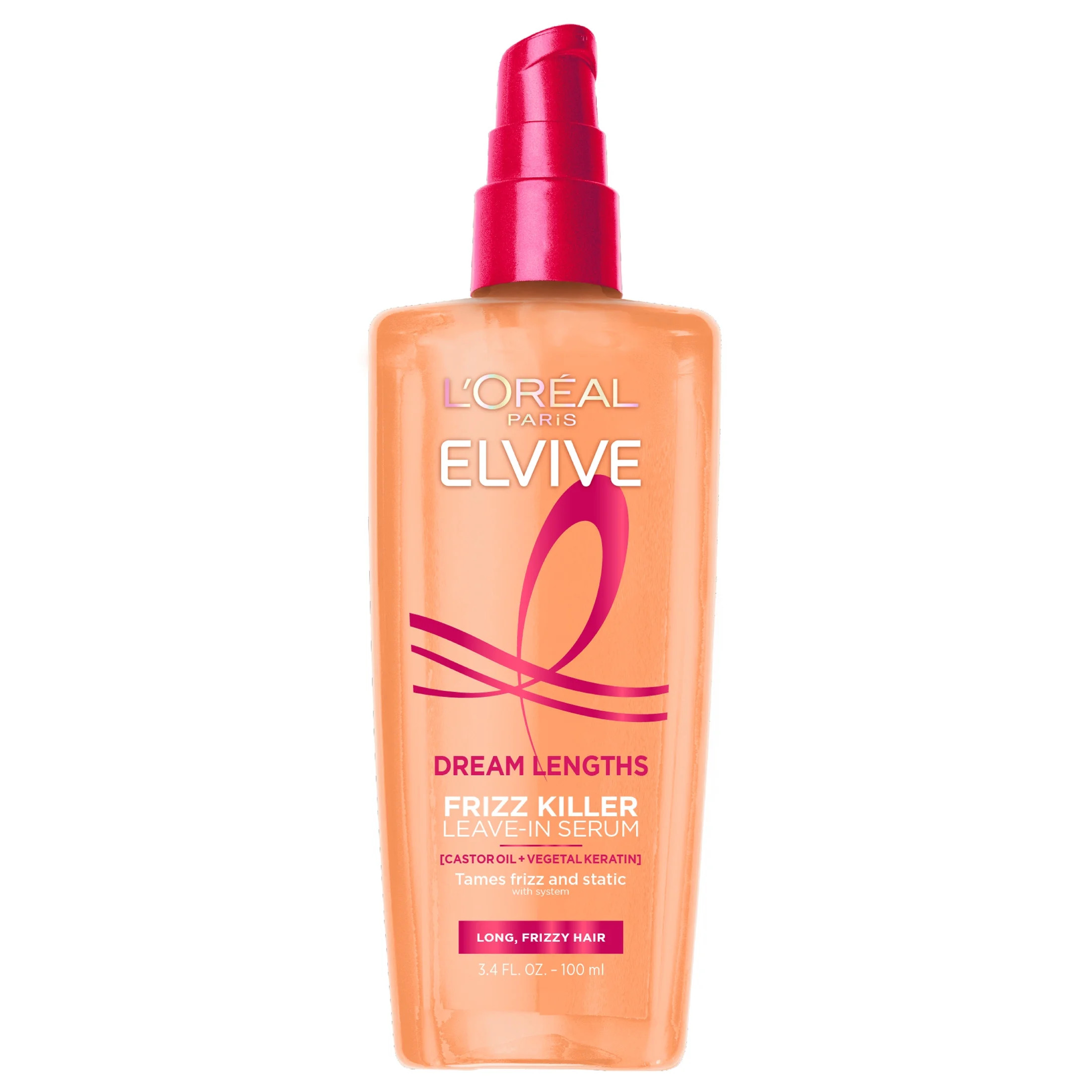 L'Oreal Paris Elvive Dream Lengths Frizz Killer Serum Leave-In, 3.4 fl. oz. | Walmart (US)