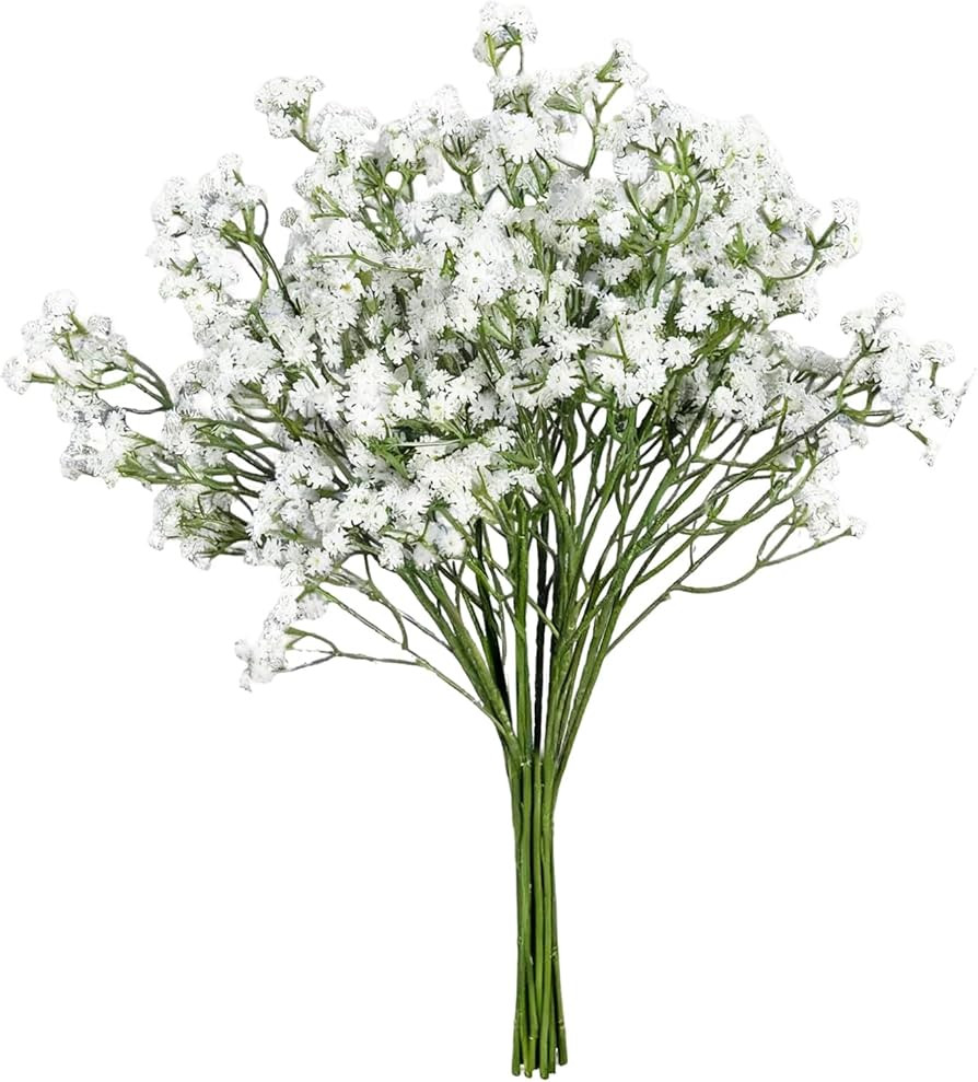 Xylanor Baby Breath Artificial Flowers White, 9 Pcs Real Touch Fake Gypsophila Flower Bulk for We... | Amazon (US)