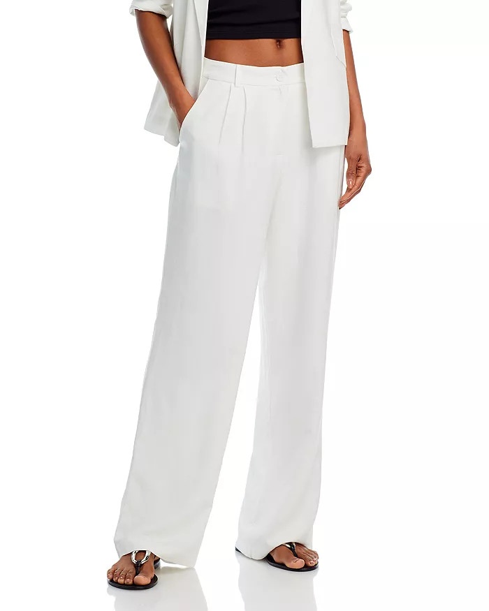 Cotton and Linen Wide Leg Pants - 100% Exclusive | Bloomingdale's (US)