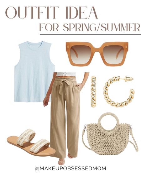 Elevate your spring/summer look with this sleeveless top, nuetral pants, and chic sunglasses!

#vacationstyle #resortwear #shoeinspo #casuallook #petitefashion

#LTKFind #LTKstyletip #LTKSeasonal