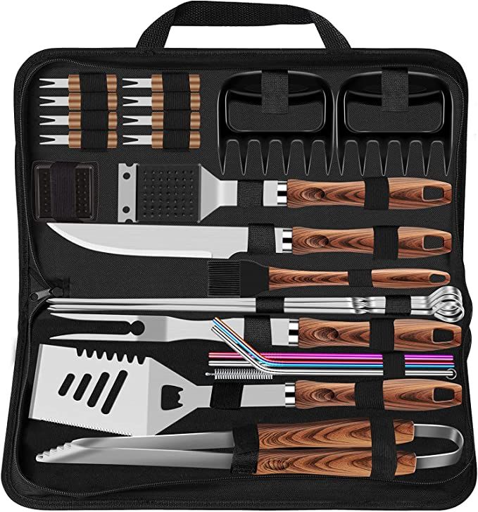 ROMANTICIST 27pcs Heavy Duty BBQ Tools Gift Set for Men Dad, Extra Thick Stainless Steel Grill Ut... | Amazon (US)