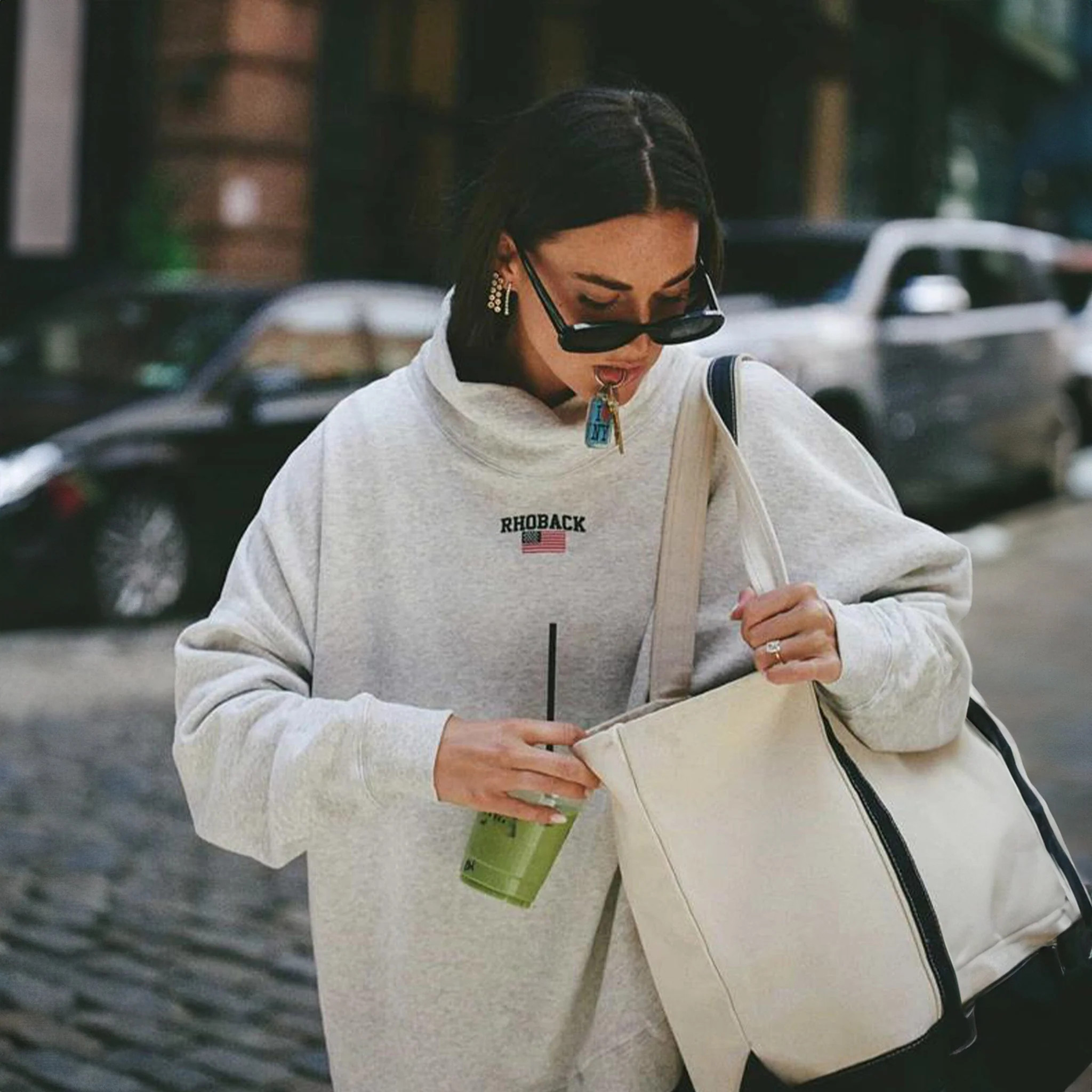 Bedford Oversized Mockneck | Heather - Ivory - USA | Shop.app