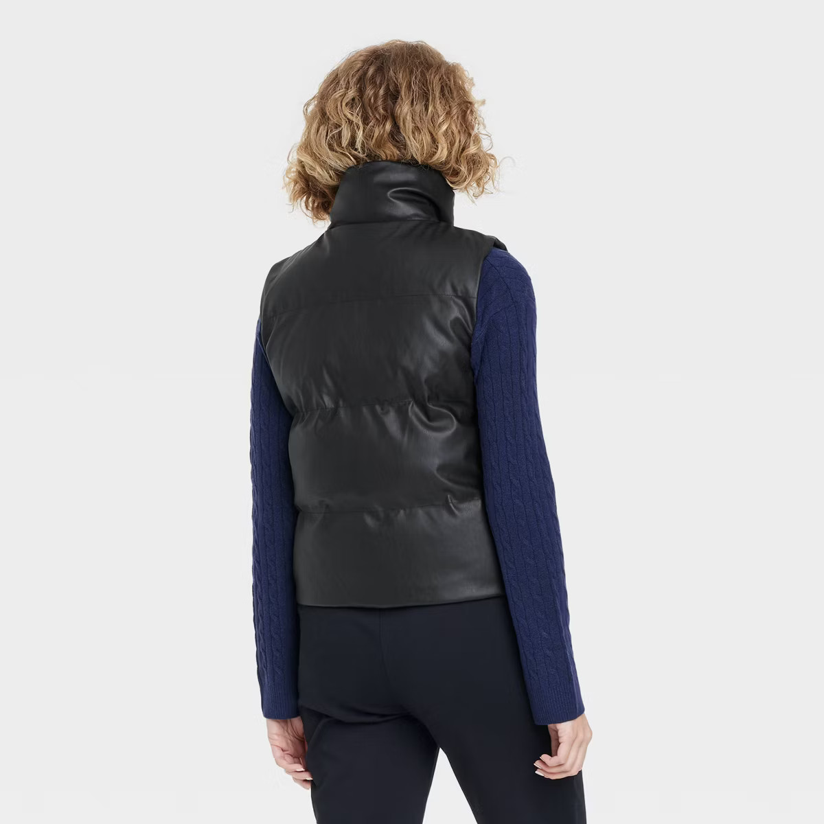 Women's Faux Leather Puffer Vest - A New Day™ | Target
