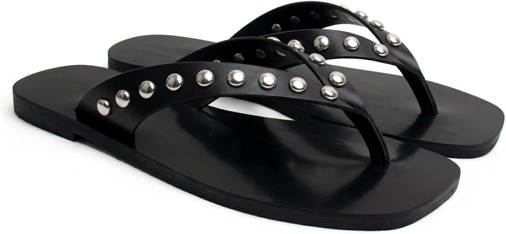 Flip Flops for Women Comfortable Square Toe Casual Beach Thong Sandals Slip On Dressy Flats Summe... | Amazon (US)