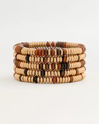 Women's Stretch Set of Five Neutral Beaded Bracelets | Chico's | Chico's