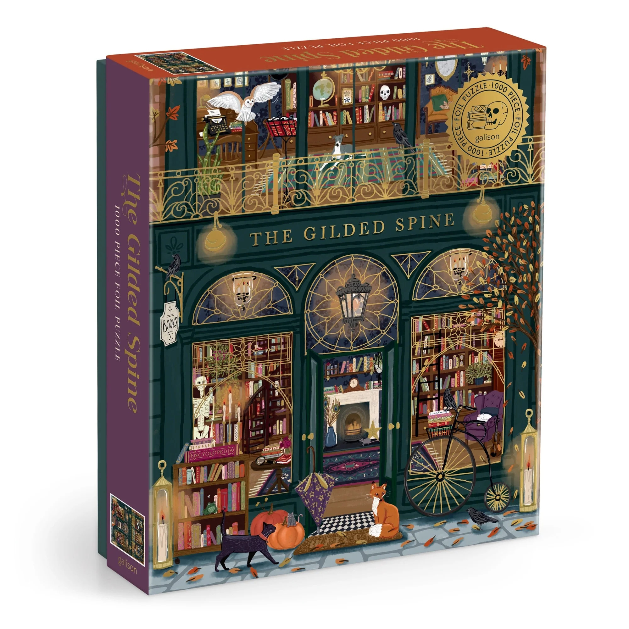 The Gilded Spine 1000 Piece Foil Puzzle | Galison