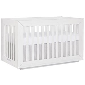 Evolur Maddox 3 in 1 Convertible Crib in Weathered White | Homesquare