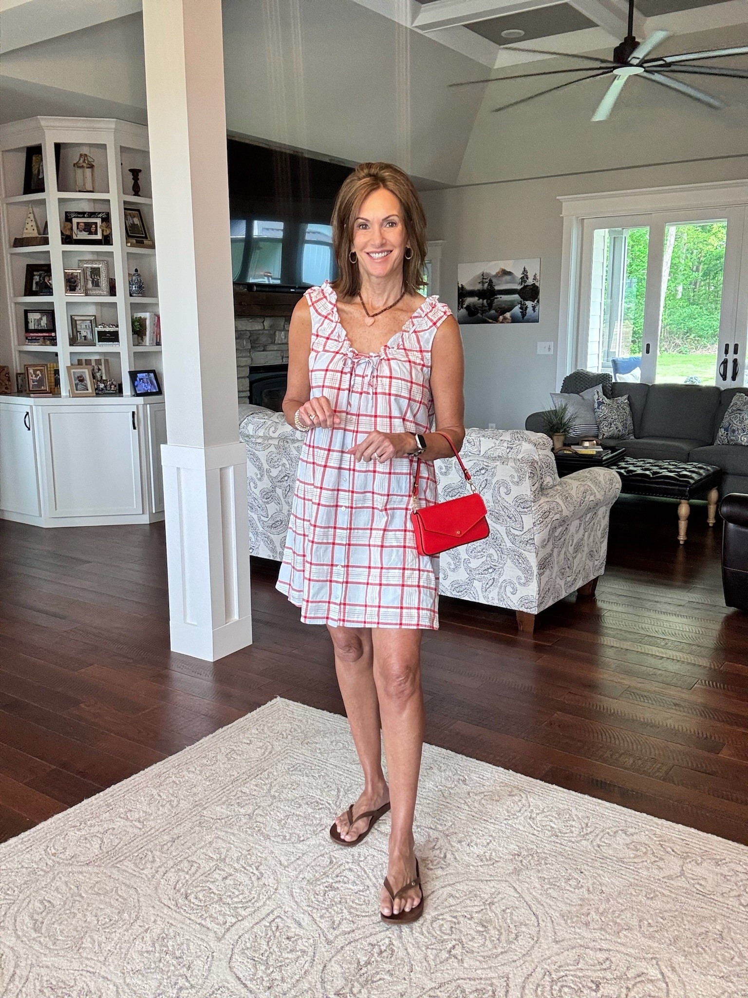 Lightweight lined dress - large. I sized up to get more length and the neck tie can be tightened 

Summer style, Memorial Day, 4th of July, Vacation, ageless style, mini dress, red white and blue, over 60 fashion

#LTKootd #LTKSeasonal #LTKOver40