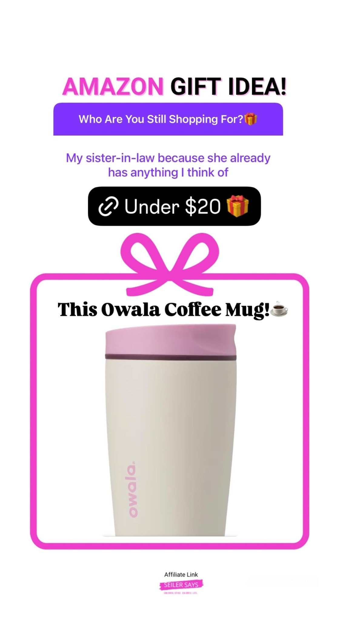 This Owala Coffee Mug from Amazon is the perfect Christmas present or stocking stuffer for your mom, daughter or friend!☕️

#LTKFindsUnder50 #LTKGiftGuide #LTKHoliday