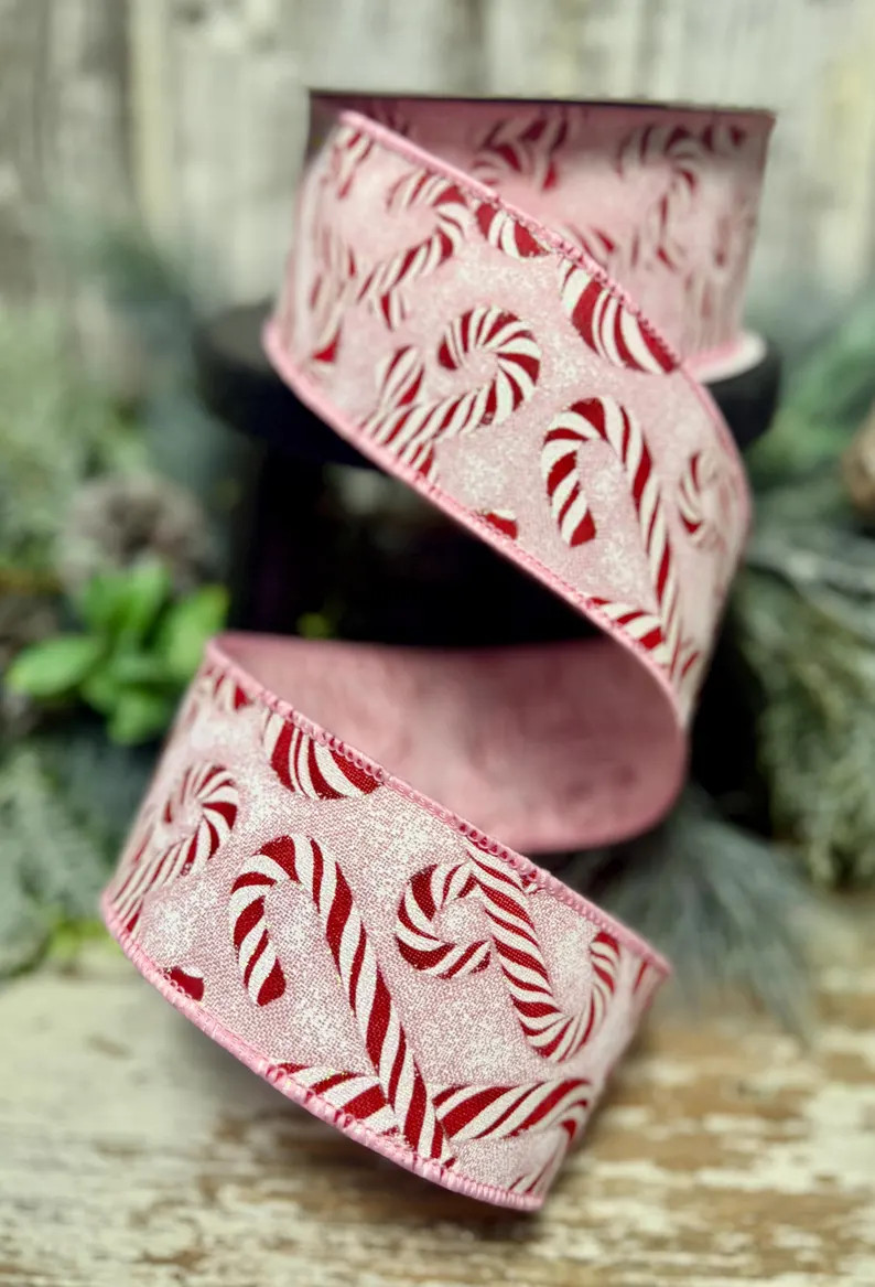 Designer Ribbon, 2-1/2", Candy Cane Crush, Luxury Ribbon, Farrisilk Ribbon, 10 YD, Candy Ribbon, ... | Etsy (Global)