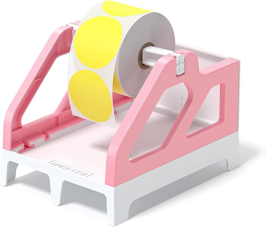 MUNBYN Label Holder for Rolls and Fan-Fold Labels, Shipping Label Roll Holder for Desktop Label P... | Amazon (US)