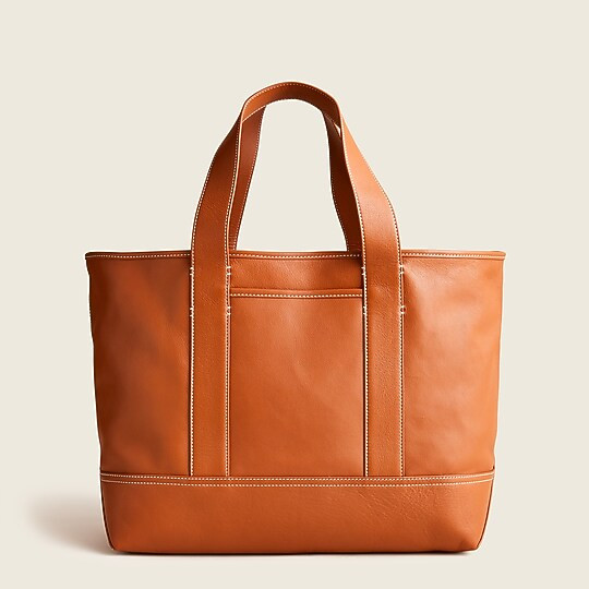 Medium Montauk tote in leather | J. Crew US