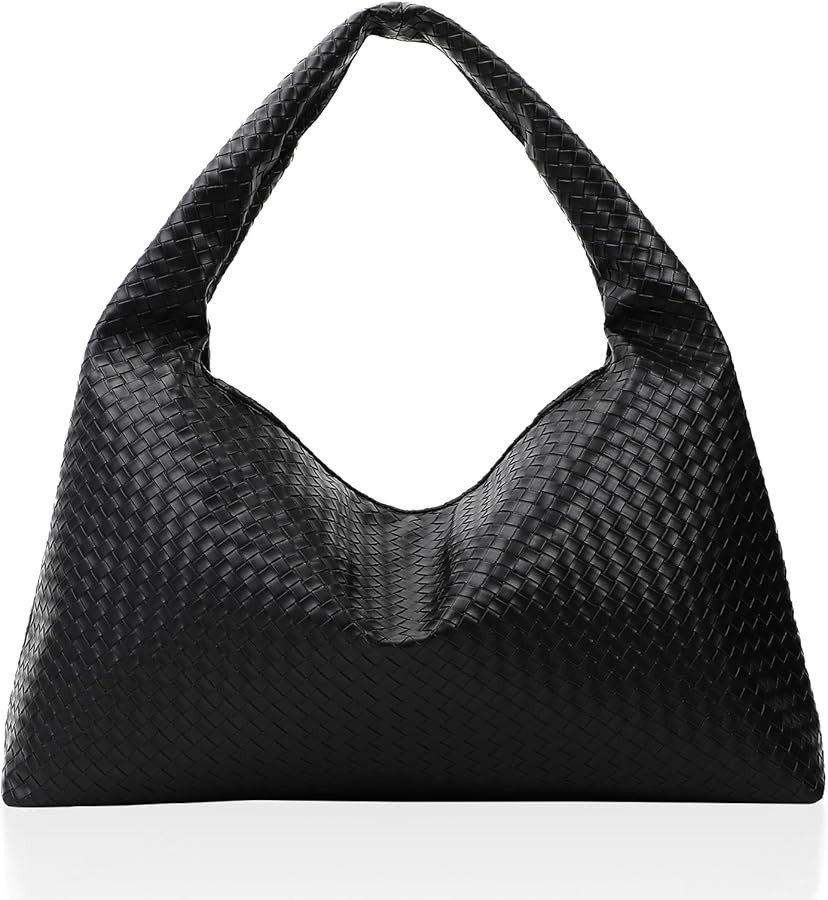 Woven Tote Bag for Women Fashion PU Leather Woven Shoulder Bag Large Woven Leather Hobo Tote Bag ... | Amazon (US)