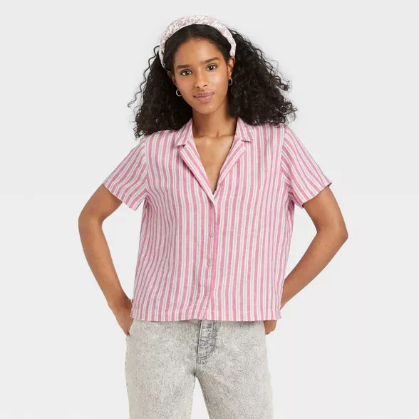 Women's Short Sleeve Button-Down Shirt - Universal Thread™ | Target