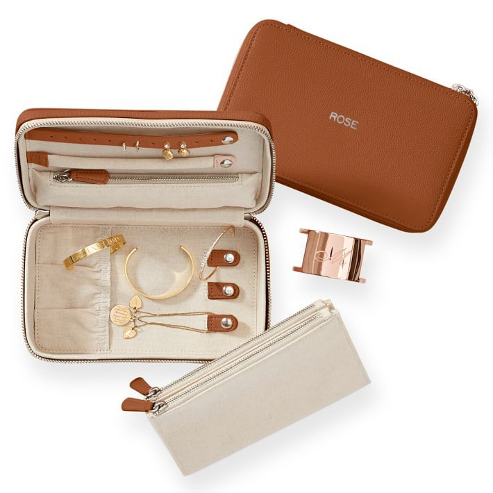 Medium Travel Jewelry Case, Foil Debossed | Mark and Graham