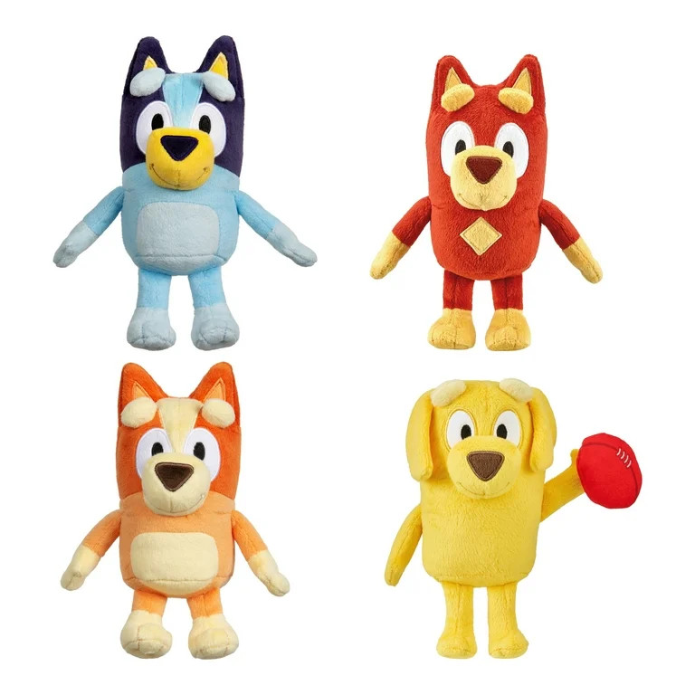 Bluey Plush Friends Set Value Box, Includes Bluey, Bingo, Lucky and Rusty, 7.5"- 8" Plush, Ages 3... | Walmart (US)
