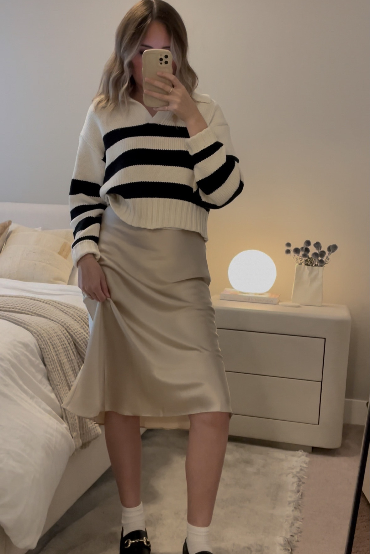 the best silk skirt and cropped sweater from quince! Size small in both 

#LTKfindsunder100 #LTKstyletip #LTKSeasonal