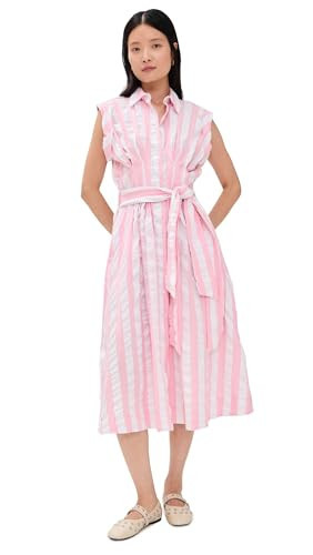 LE BOP Women's Rose Dress, Pink Stripe, S | Amazon (US)