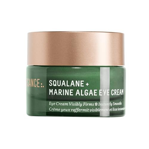 BIOSSANCE Squalane and Marine Algae Eye Cream - Anti-Aging Under Eye Cream for Fine Lines, Wrinkles, and Puffiness - Hydrating & Lifting Formula with Hyaluronic Acid and Paracress Extract - 0.5 Ounce | Amazon (US)