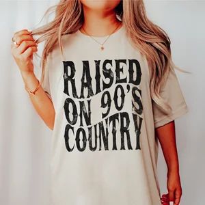Raised on 90s Country Shirt, Vintage 90s Country Tee, Western Oversized TShirt, Country Music Lover  | Etsy (US)