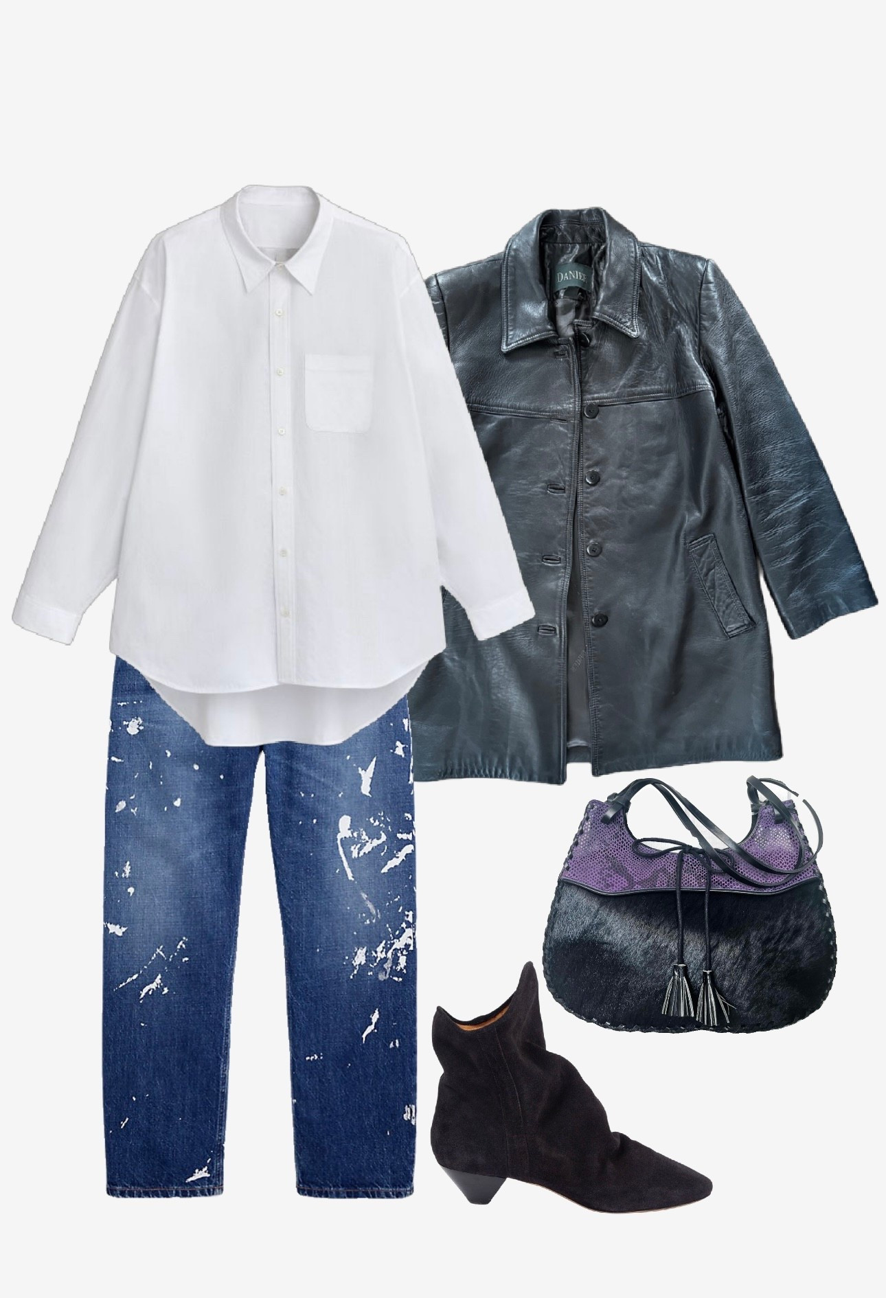 Button up, jacket, and bag are secondhand/vintage  

#LTKootd #LTKOver40