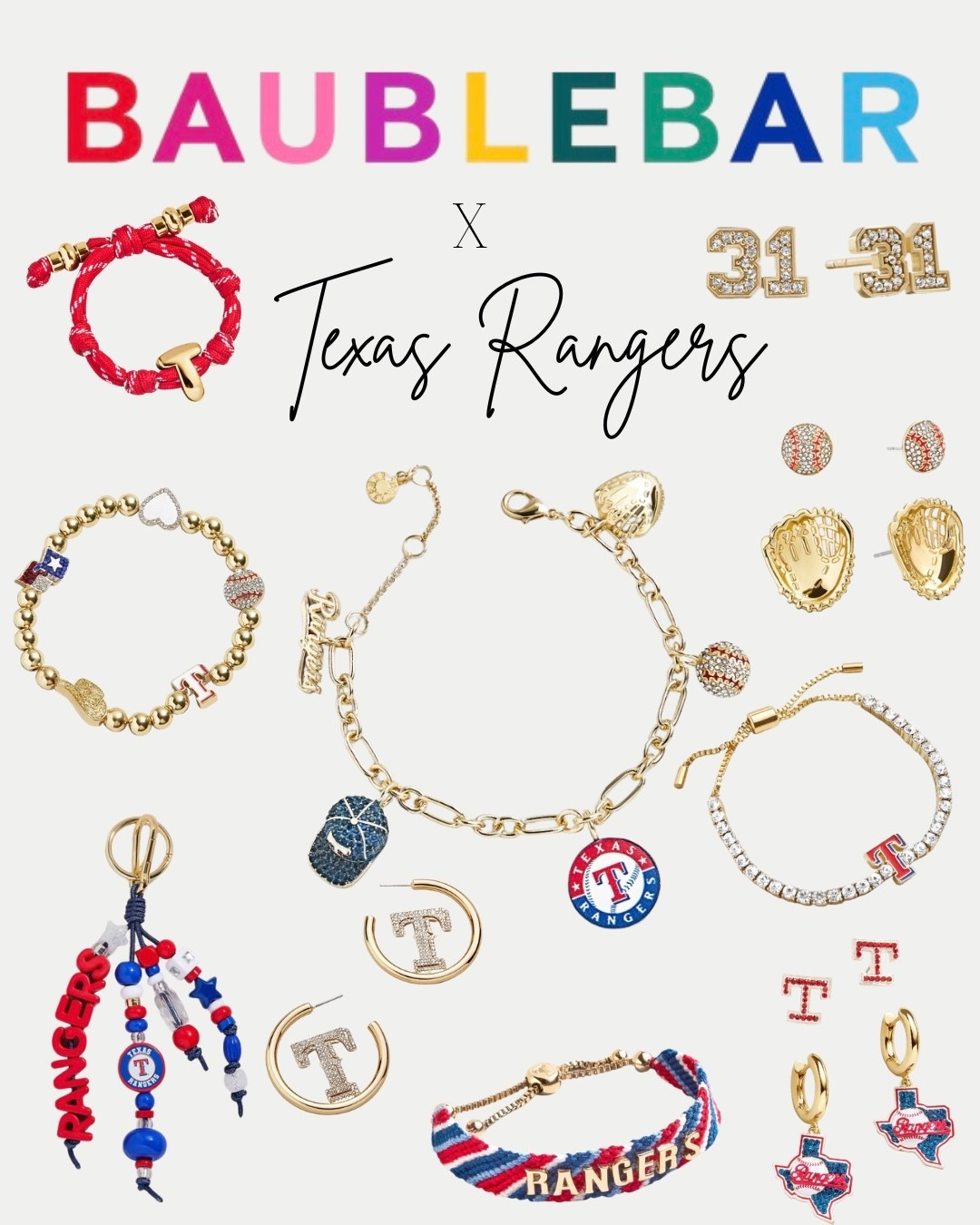 Baublebar X Texas Rangers 

Necklace 
Earrings 
Bracelet 

Sports 

#LTKBeauty #LTKWorkwear