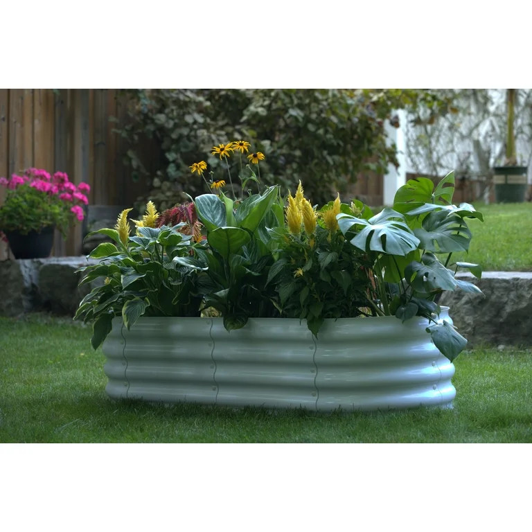 NuVue Products RIGID-Cast 4-in-1 Outdoor White Modular Raised Garden Bed – 14" High with 4 Conf... | Walmart (US)