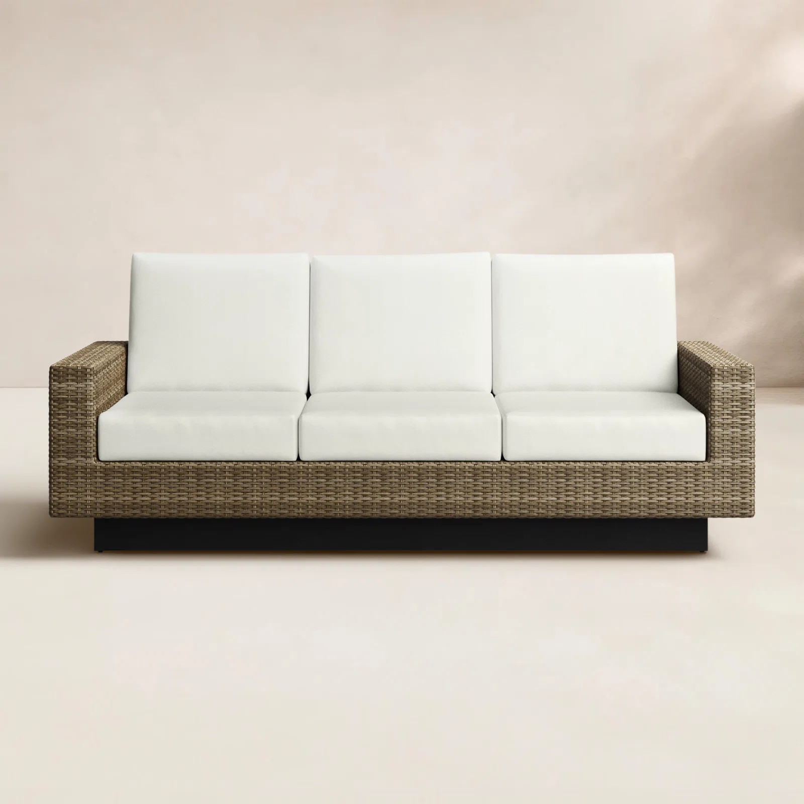 Ravinia Wicker Outdoor Sofa with Sunbrella Cushions | Joss & Main