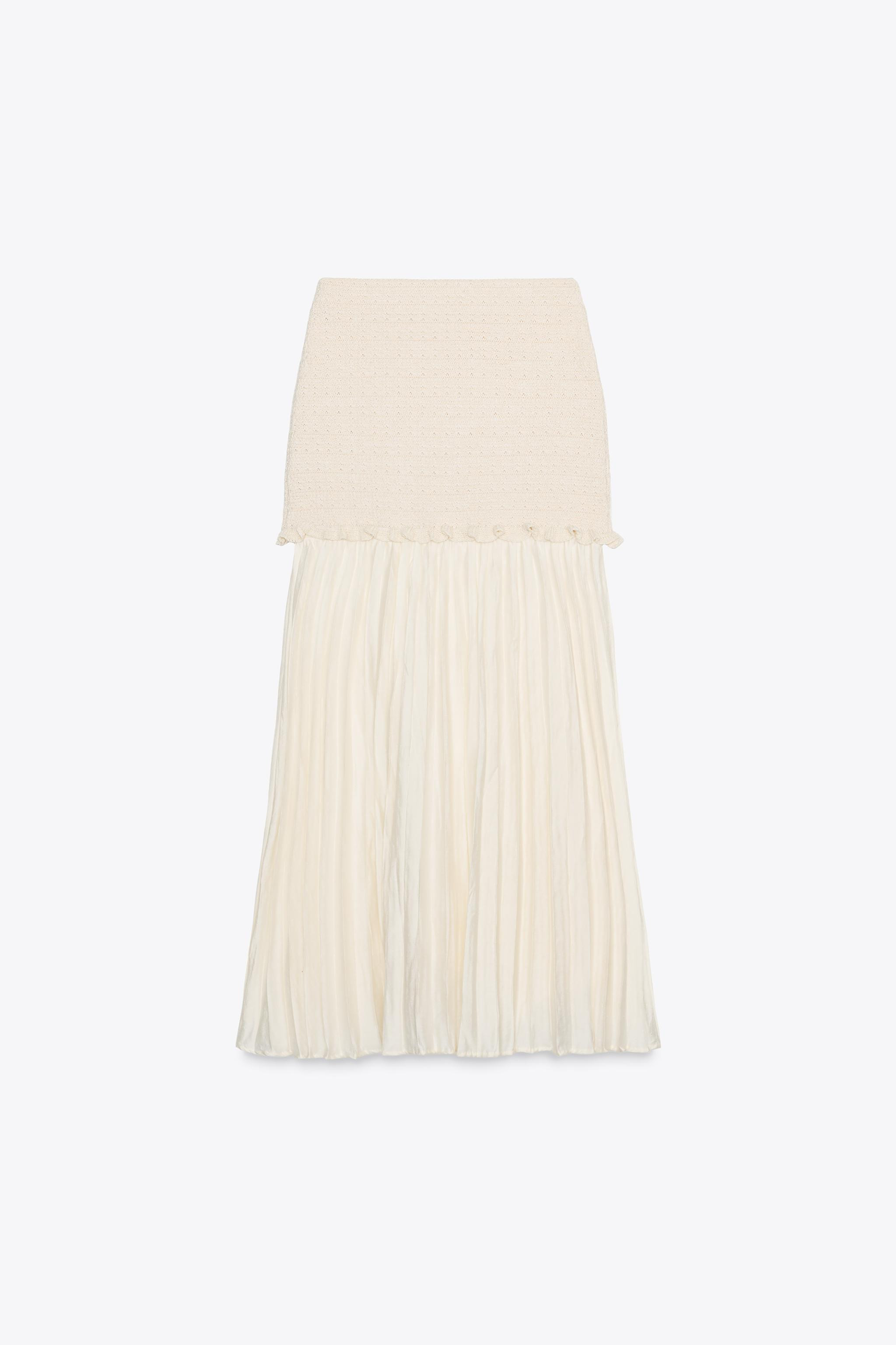 COMBINED KNIT SKIRT | Zara US
