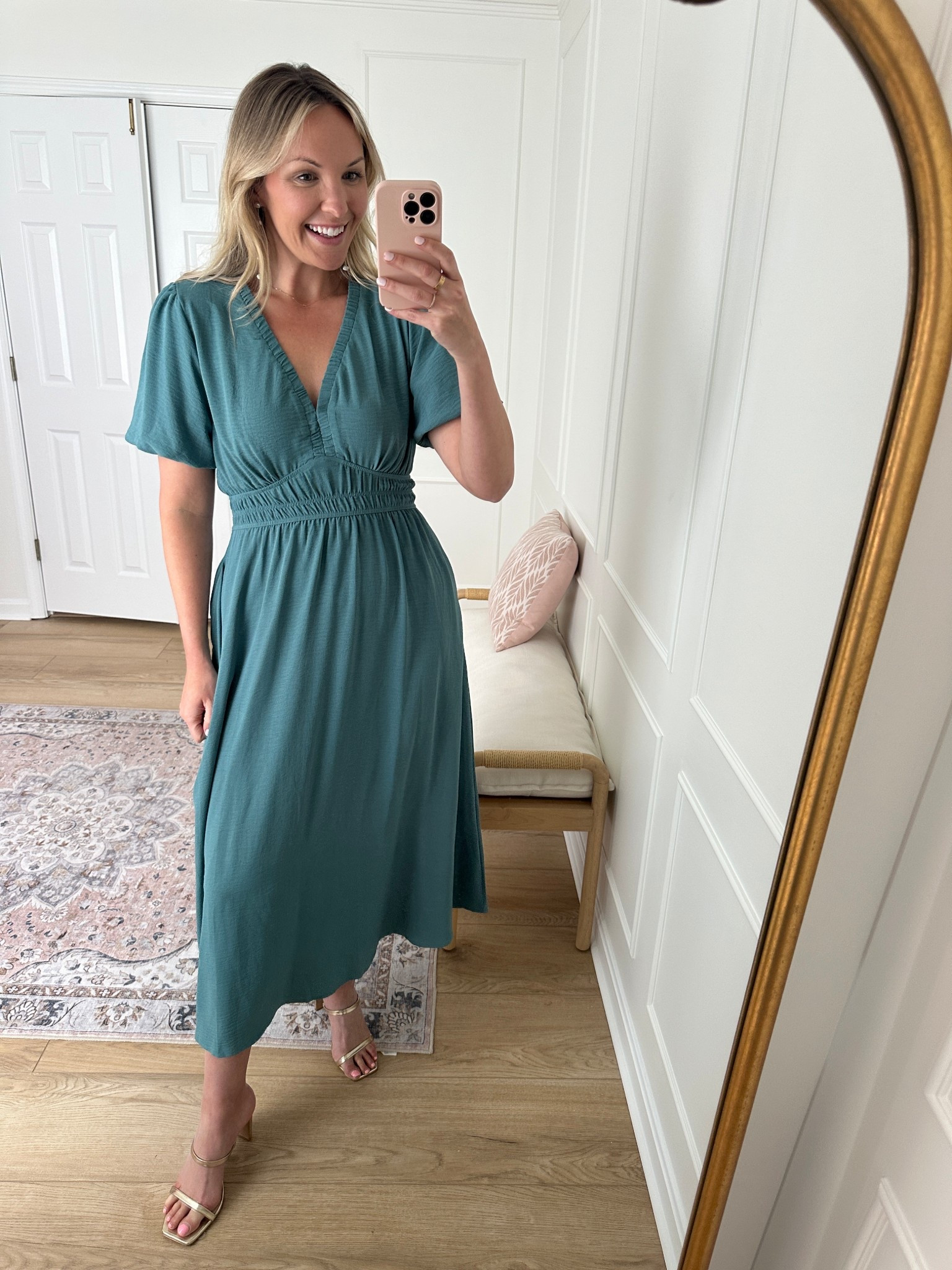 This dress is so flattering and would photograph really well! Perfect for family photos! Wearing a med 

#LTKStyleTip #LTKMidsize #LTKSeasonal