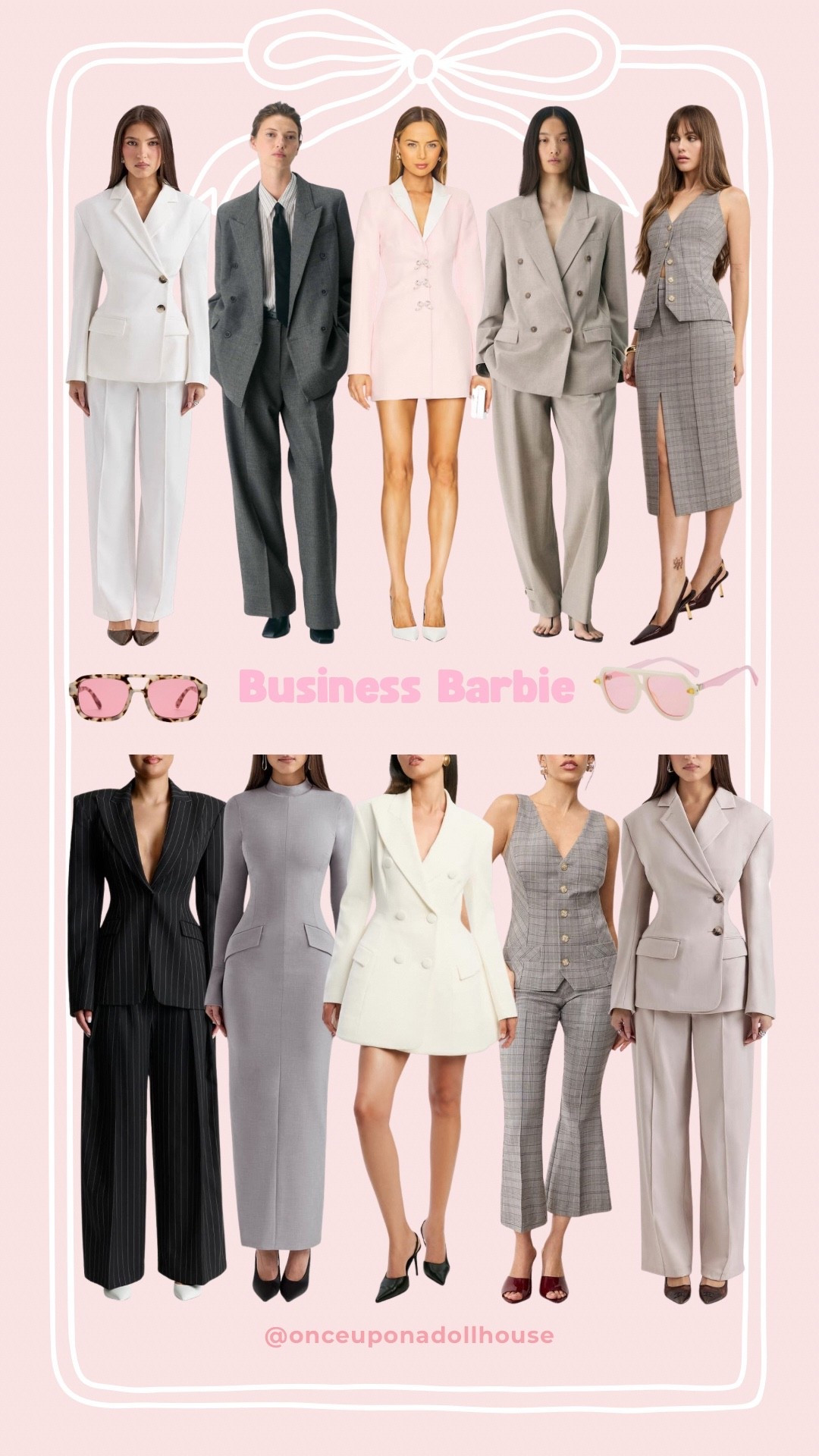 Business Barbie! 

Blazer, pants, skirt, vest, dress, sunglasses, coat dress

#LTKootd #LTKSeasonal #LTKWorkwear