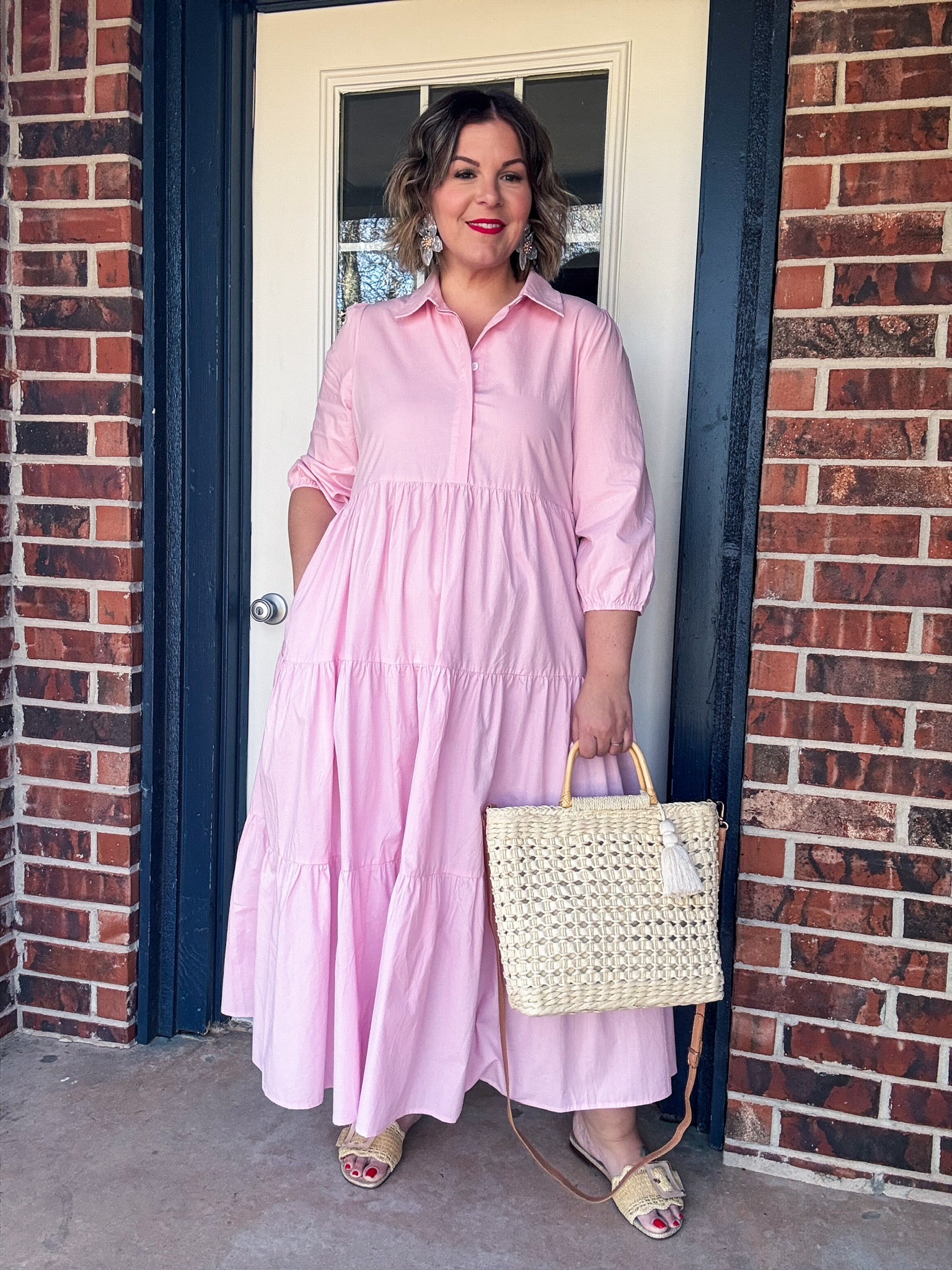 This dress is perfect for a spring event! I styled it with some cute earrings, sandals and a big tote.

#LTKSeasonal #LTKStyleTip #LTKPlusSize