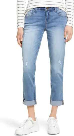 Ripped Crop Straight Leg Jeans | Nordstrom