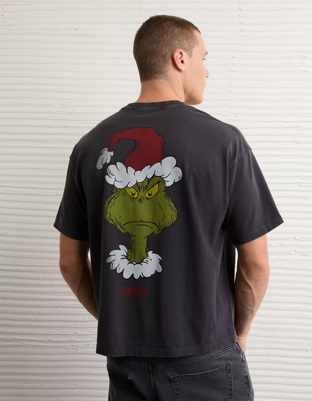 AE Boxy Grinch Graphic T-Shirt | Aerie