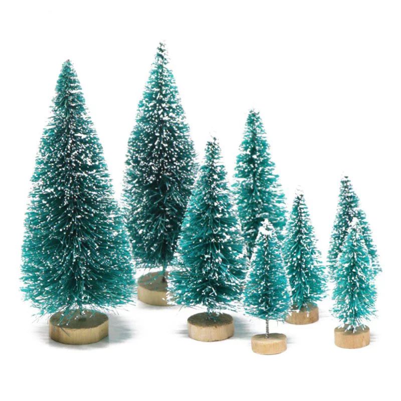 SweetCandy Christmas Tree Artificial Small Tiny Pine Tree With Wooden Bases For Xmas Holiday Room... | Walmart (US)