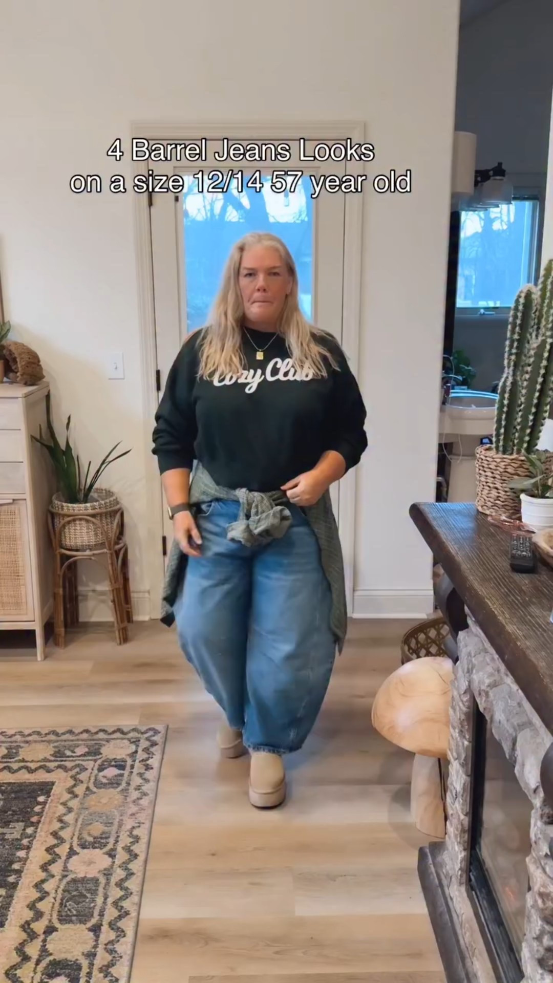 Barrel Jeans for the Win!

Love em/Hate em I don’t mind because I do love them! 

Part of my “no spend January FAIL” were the @freepeople barrel jeans I’ve been wanting!

Wearing a size 32 (reviews said size up) they fit great! Also I got the short because my barrel overalls are a regular and are longer than I’d like!

4 looks to love (or hate) really 3.5🤣🤣

Also who is wondering about that cropped leather aviator jacket????? Hint: everything besides the jeans are more than a year old!! 

Comment how old you think the Aviator jacket is!! or

Comment your fave look or both🤩🤩🤩

Barrel jeans, Barrel jeans outfit, winter outfits, 4 looks same pants, midsized, fashion over 40, fashion over 50, outfit inspo, Free People, #fashionover50 #winteroutfit #barreljeans #freepeople #midsizefashion