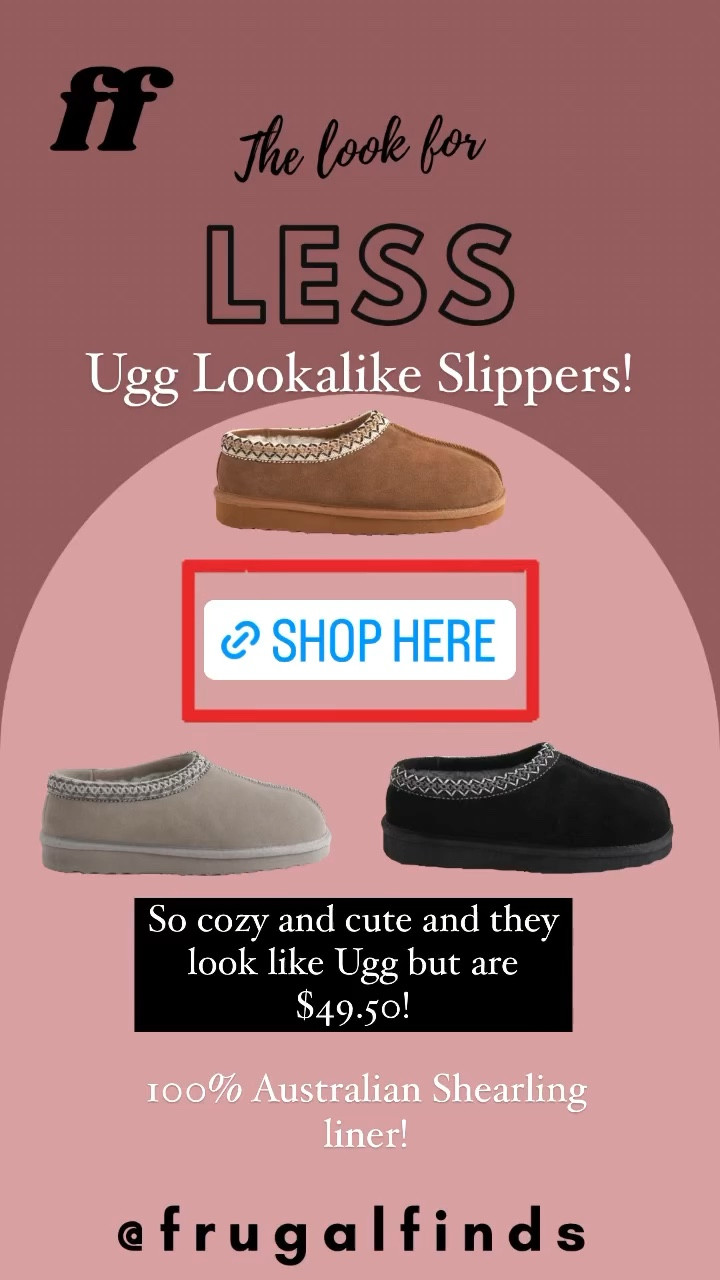 Quince slippers that look just like the Ugg pair that’s sweeping the nation! These are amazing quality (real shearling insides!) but only $49.50!

#LTKshoecrush #LTKstyletip #LTKfindsunder50